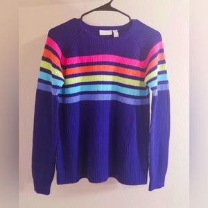 Children’s Place Girl’s Size 16 Colorblock Striped Long Sleeve Sweater Knit